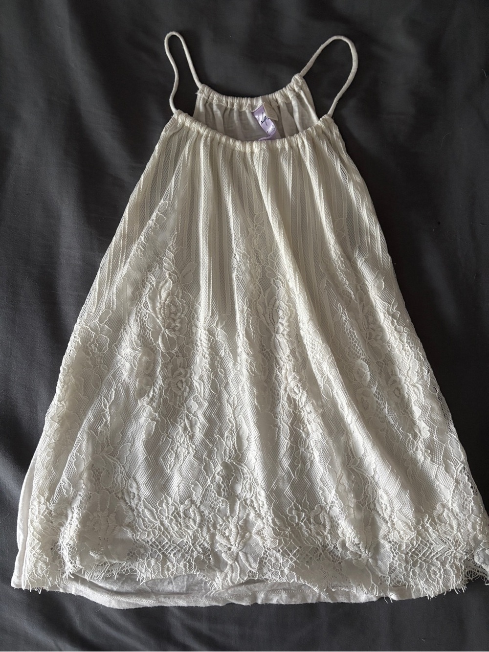 Lace Trim Spaghetti Strap Tank Top